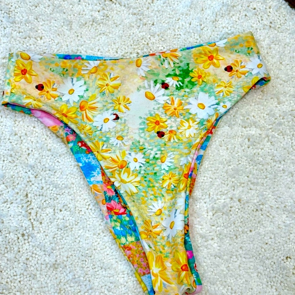 New Blackbough Multicolor Patchwork Bikini Bottom - image 4